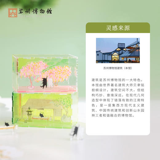 苏州博物馆 苏博揽胜图亚克力摆件 紫藤园/宋画斋 商品图2