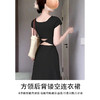 黑色连衣裙女夏日绝美收腰小裙子a字掐腰小黑裙修身包臀长裙套装聚★为爱严选 商品缩略图3
