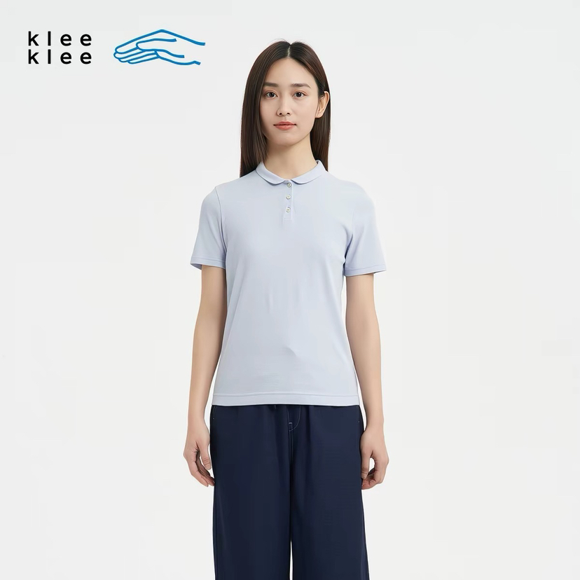 原单正品素*Klee女士纯棉翻领短袖T恤060802