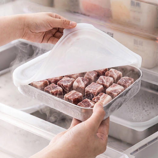 摩登主妇316L不锈钢饺子冷冻盒食品级冰箱收纳盒饺子盒馄饨保鲜盒 商品图3
