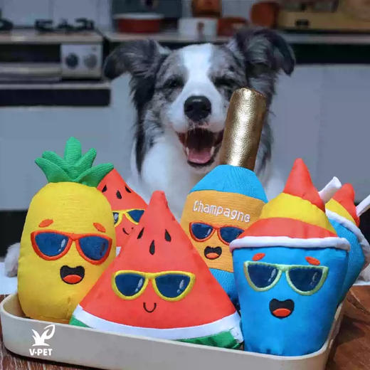 宠物玩具 | V-PET 夏日派对 狗狗耐咬毛绒玩具 商品图3