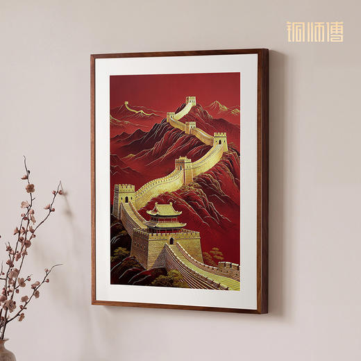铜师傅 手工錾刻 铜雕画《长城雄风》客厅玄关沙发背景墙装饰挂画 商品图3