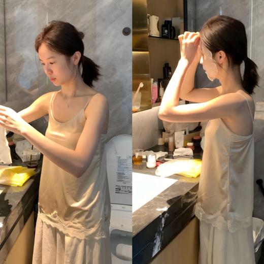 难以拒绝的丝滑！【特妮娜 轻奢缎面睡衣套装】3D聚拢杯垫 防滑细肩带 A字下摆 包容各种身材 亲肤软滑 视觉显瘦 锦氨面料 轻奢有质感 商品图3