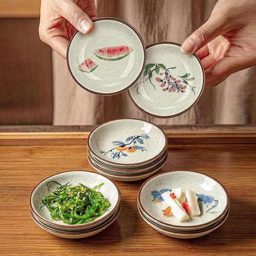 摩登主妇釉下彩蘸料碟陶瓷味碟家用小菜蝶酱油醋碟调料碟小吃碟子 商品图2