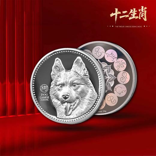 【生肖银章】十二生肖瑞兽系列纪念银章 20克足银9999 鼠牛虎兔龙蛇马羊猴鸡狗猪 商品图3