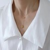 Oflye潮流饰品  简约冷淡风水滴项链女ins小众金色轻奢高级感时尚气质锁骨链★ 商品缩略图0