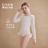 Little Naive儿童连体泳衣夏季木耳边泳装女童长袖弹力游泳衣 商品缩略图3