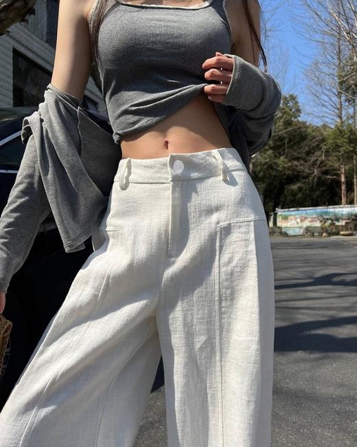 老钱风亚麻西装裤 商品图0