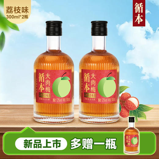 【两瓶装】（再赠一瓶）百年糊涂出品循本青梅酒 12度 荔枝味 300ml*2瓶 新品限时特惠 商品图0