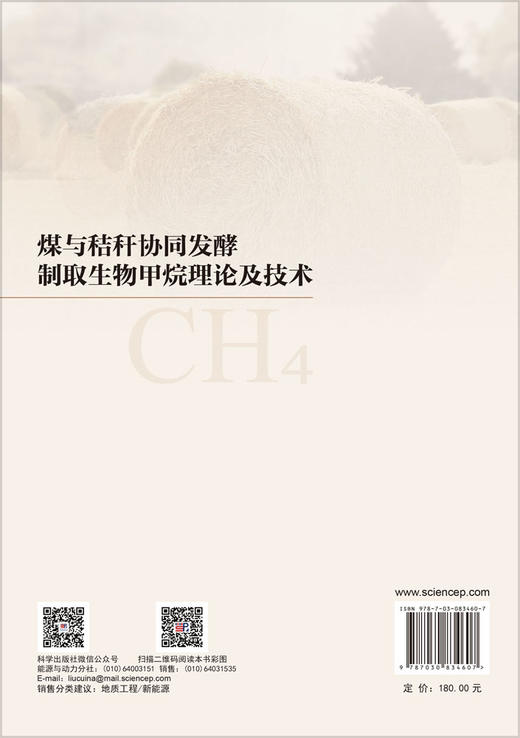 煤与秸秆协同发酵制取生物甲烷理论及技术 郭红玉 夏大平 9787030834607 商品图1
