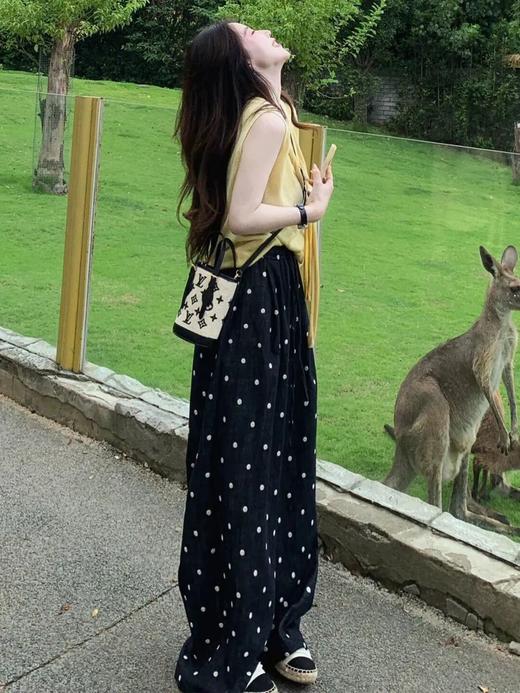 老钱风松弛波点亚麻弯刀裤 | 经典耐看百搭波点设计，上身显瘦遮肉，夏日穿清爽不热（3-5天发货） 商品图3
