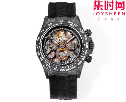 TW劳力士宇宙计时迪通拿系列之碳纤维镂空定制版 Diw改装碳纤维迪通拿镂空 男士腕表 魔术贴表带 不仅佩戴轻便，而且外表坚硬 商品图0