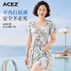 女士泳衣微胖保守收腰遮肉显瘦大码加肥成人游泳馆泡温泉海边沙滩度假泳装 商品缩略图4