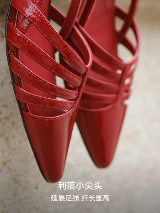 【prime】法式尖头牛皮中跟后空凉鞋ACG2FTW080 商品图2