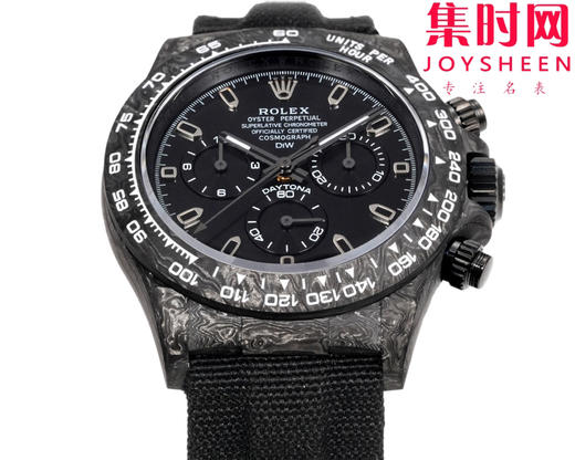 TW劳力士宇宙计时迪通拿系列之碳纤维定制版 Diw改装碳纤维迪通拿 男士腕表 魔术贴表带 不仅佩戴轻便，而且外表坚硬 商品图1