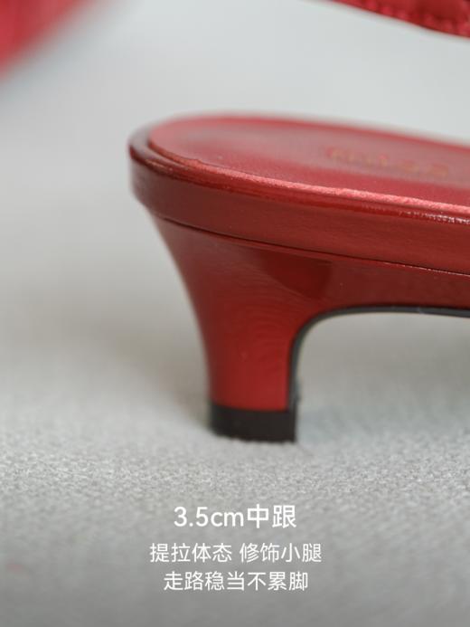 【prime】法式尖头牛皮中跟后空凉鞋ACG2FTW080 商品图4