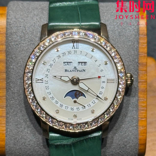 V2升级版 宝珀月亮美人系列天然贝母盘女表 女士机械腕表 JB女装3663全历月相腕表35mm 商品图3