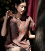「东方贵女」新中式蚕丝红云纱气质小衫，桑蚕丝混纺，自带东方韵味又不挑人【3-5天发货】 商品缩略图1