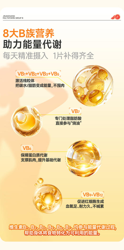 多种维生素B族片(运动营养食品耐力类)-血橙味-积分兑换 商品图6