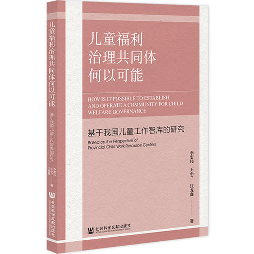 儿童福利治理共同体何以可能:基于我国儿童工作智库的研究 商品图0
