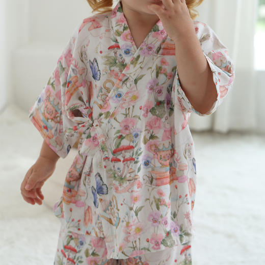 BabyStormi 和式开襟套装 夏季薄款儿童成人家居服（周末不放货） 商品图4
