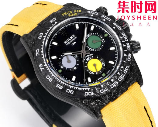 TW劳力士宇宙计时迪通拿系列之碳纤维定制版 Diw改装碳纤维迪通拿 男士腕表 魔术贴表带 不仅佩戴轻便，而且外表坚硬 商品图2