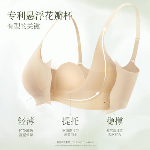 素肌良品悬浮花瓣杯内衣|适合B-D杯，加宽悬浮带，稳稳承托 商品图4