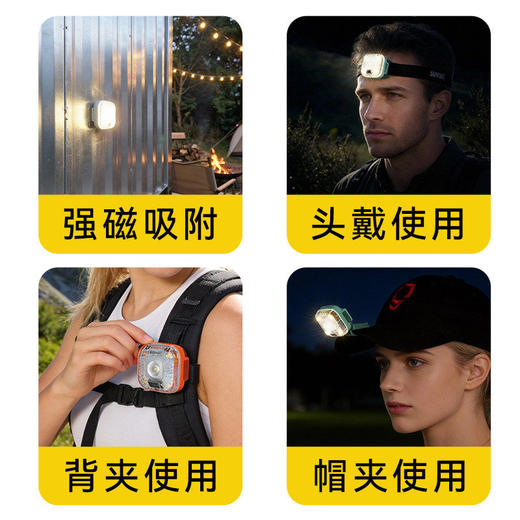 山力士CH500便携式露营强光强磁小手电筒充电户外多功能随身头灯 商品图3