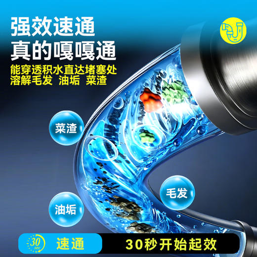 白倍极凝胶管道疏通剂|用它疏通堵塞，管道清道夫，杀菌消臭 商品图2