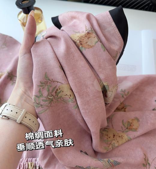 （3-7天发货）中式棉绸睡衣（2026新款），轻薄凉爽，出再多汗都不沾身，90-160斤都能穿，五色可选，26年新的印花图案，时髦不撞款 商品图6
