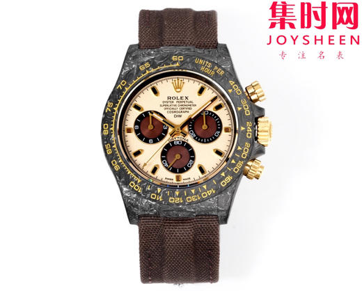 TW劳力士宇宙计时迪通拿系列之碳纤维定制版 Diw改装碳纤维迪通拿 男士腕表 魔术贴表带 不仅佩戴轻便，而且外表坚硬 商品图0