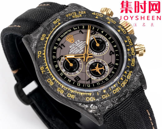 TW劳力士宇宙计时迪通拿系列之碳纤维定制版 Diw改装碳纤维迪通拿 男士腕表 魔术贴表带 不仅佩戴轻便，而且外表坚硬 商品图2