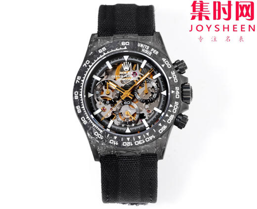 TW劳力士宇宙计时迪通拿系列之碳纤维镂空定制版 Diw改装碳纤维迪通拿镂空 男士腕表 魔术贴表带 不仅佩戴轻便，而且外表坚硬 商品图0
