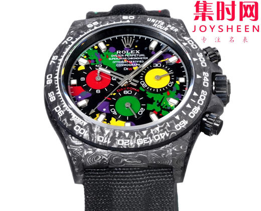 TW劳力士宇宙计时迪通拿系列之碳纤维定制版 Diw改装碳纤维迪通拿 男士腕表 魔术贴表带 不仅佩戴轻便，而且外表坚硬 商品图1