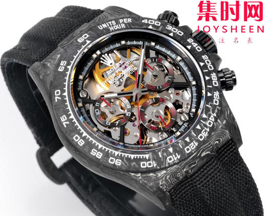 TW劳力士宇宙计时迪通拿系列之碳纤维镂空定制版 Diw改装碳纤维迪通拿镂空 男士腕表 魔术贴表带 不仅佩戴轻便，而且外表坚硬 商品图2