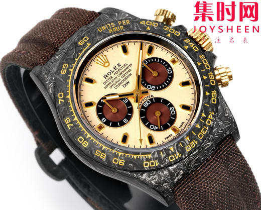 TW劳力士宇宙计时迪通拿系列之碳纤维定制版 Diw改装碳纤维迪通拿 男士腕表 魔术贴表带 不仅佩戴轻便，而且外表坚硬 商品图2