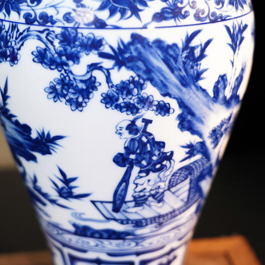元青花双绝 《鬼谷子下山图罐》 《萧何月下追韩信梅瓶》 “当代督陶官”阳士琦大师监制 商品图5