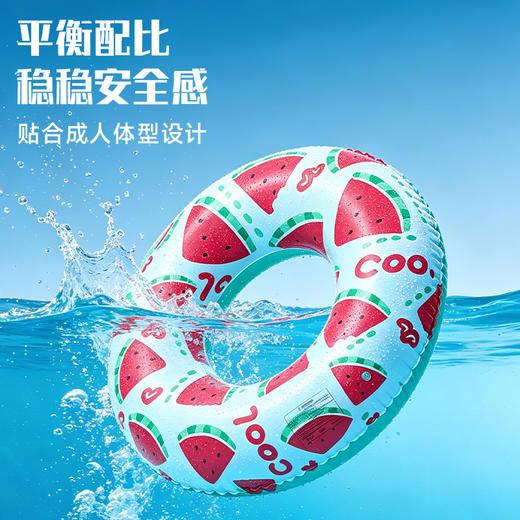 夏日必备彩色水果游泳圈可爱造型防漏气设计 商品图2