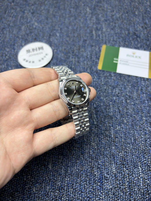 劳力士GS日志型系列 女款31mm 日志31系列 灰盘钻面 寓意非常好 灰钻（会赚）女士腕表 搭载改Cal.2236全自动机械机芯 商品图2