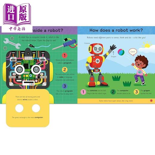 【中商原版】翻翻立体书 机器人大全 The Big Book of Robots 英文原版 儿童纸板书 科普绘本 精美彩色插图 寓教于乐 进口书  商品图2