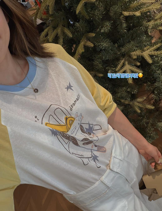 设计师牌Kims*s手绘小猫咪印花长袖Tee 商品图11