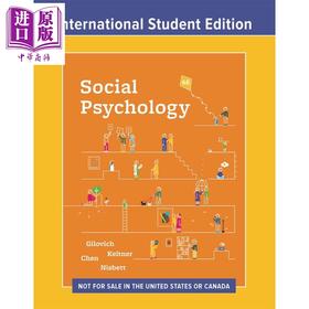 预售 【中商原版】社会心理学 第6版 国际学生版 平装 Social Psychology 6e 英文原版 Tom Gilovich 汤姆·吉洛维奇领衔获奖作者团队