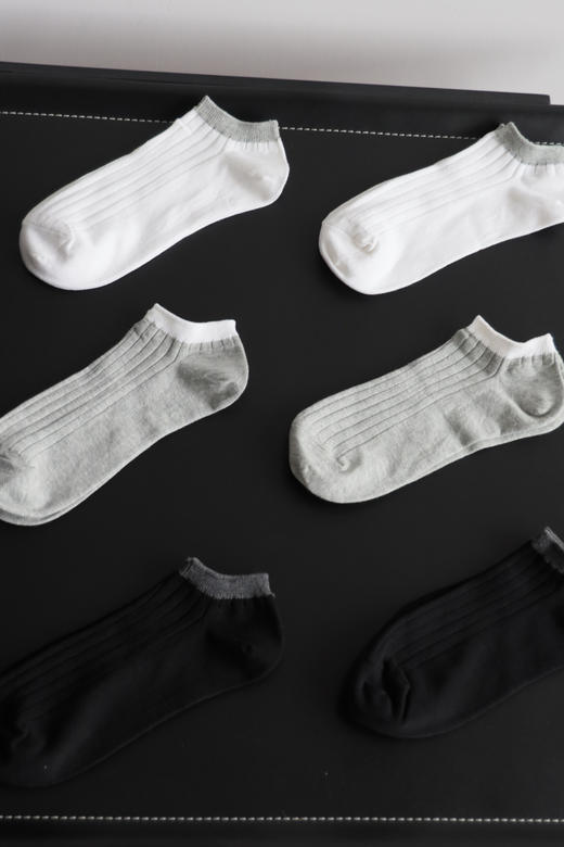 夏季薄款【优①库同款撞色边男士短袜】PJ100 商品图0