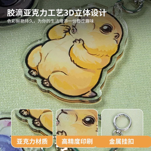 钥匙扣 Q版卡通爬宠小宠周边 亚克力挂饰挂件 super rep超爬正版【48小时发货】 商品图4