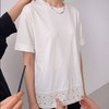 👊专柜399，开团79❗【水溶蕾丝拼接T恤】OURWE ARCHIVE同款，极简纯色基底+精致蕾丝刺绣撞感，低调不浮夸，日常穿出私服感  0615 商品缩略图6