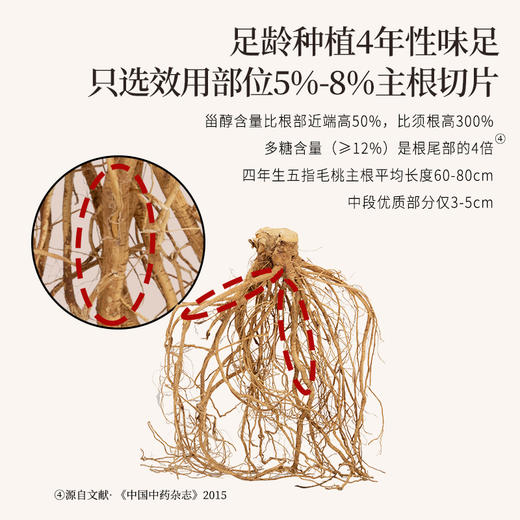 正安 河源五指毛桃  邓铁涛指导基地4年生种植 手选鲜切圆片奶香清优质原材 湿气湿热气虚 上班族茶饮家庭汤料 五指毛桃180g/瓶 商品图7