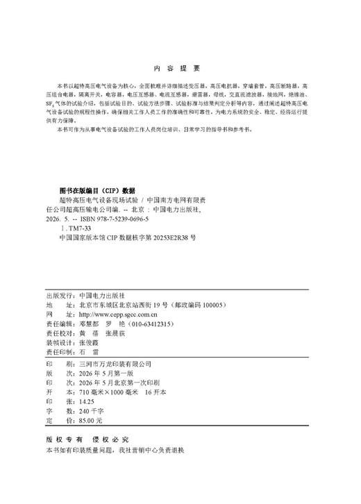 超特高压电气设备现场试验 商品图3