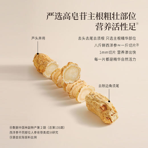 正安 加拿大进口西洋参  采挖4年老龄参低温烘干营养足 参味醇正优质原材 气盈清润小干人干驱走干燥内热 泡水煲汤商务长辈礼品 西洋参100g/罐 商品图3