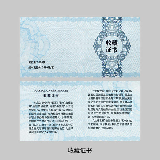 【中国龙】龙耀世界卡 中国龙加字币 足银999 商品图5