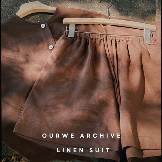 👊专柜1299，开团159❗【小香风两穿式亚麻套装】OURWE ARCHIVE同款，甄选亚麻+莱赛尔面料，巴洛克珍珠+南法贝壳装饰扣：彰显精致品味  0615 商品图5